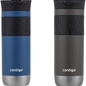 Contigo Snapseal Insulated Travel Mug, 20 oz, Sake/Blue corn, Grip
