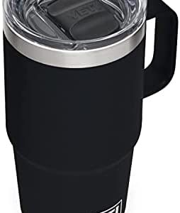 YETI Rambler 20 oz Travel Mug, Stainless Steel, Vacuum Insulated with Stronghold Lid, Black